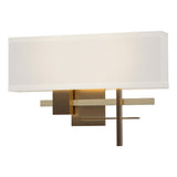 Hubbardton Forge 2014 Bronze Soft Gold Flax Shade (SE) Cosmo Sconce