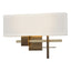 Hubbardton Forge 2014 Bronze Soft Gold Flax Shade (SE) Cosmo Sconce