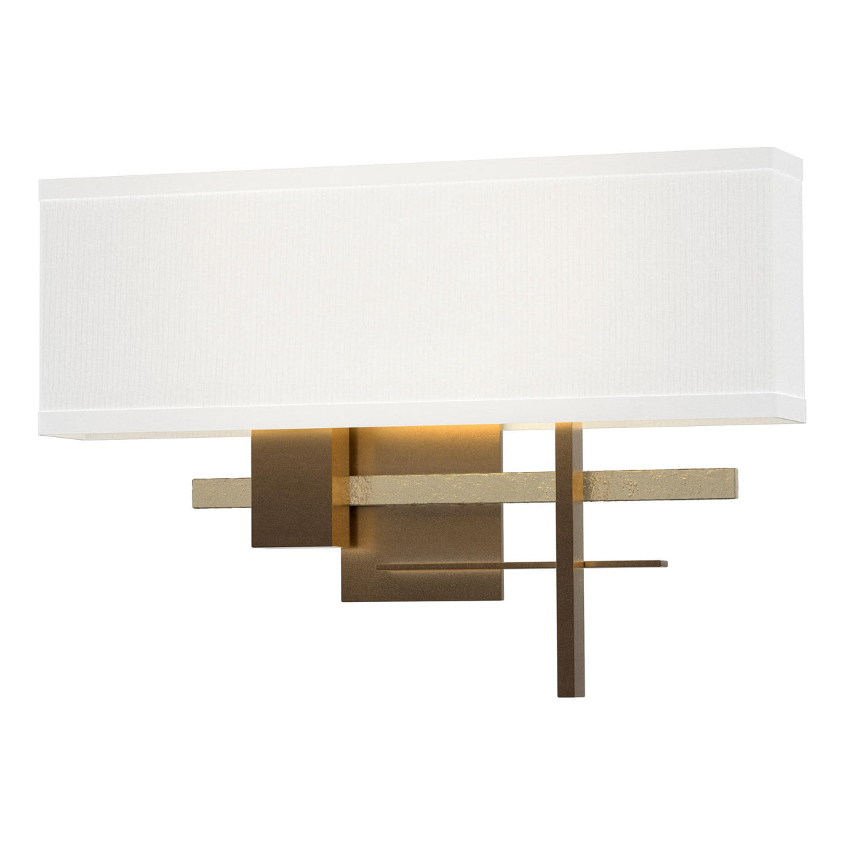 Hubbardton Forge 2014 Bronze Soft Gold Natural Anna Shade (SF) Cosmo Sconce