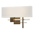 Hubbardton Forge 2014 Bronze Sterling Flax Shade (SE) Cosmo Sconce