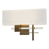Hubbardton Forge 2014 Bronze Sterling Flax Shade (SE) Cosmo Sconce