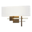 Hubbardton Forge 2014 Bronze Sterling Natural Anna Shade (SF) Cosmo Sconce