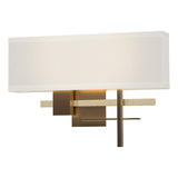 Hubbardton Forge 2014 Bronze Modern Brass Flax Shade (SE) Cosmo Sconce