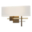 Hubbardton Forge 2014 Bronze Modern Brass Flax Shade (SE) Cosmo Sconce