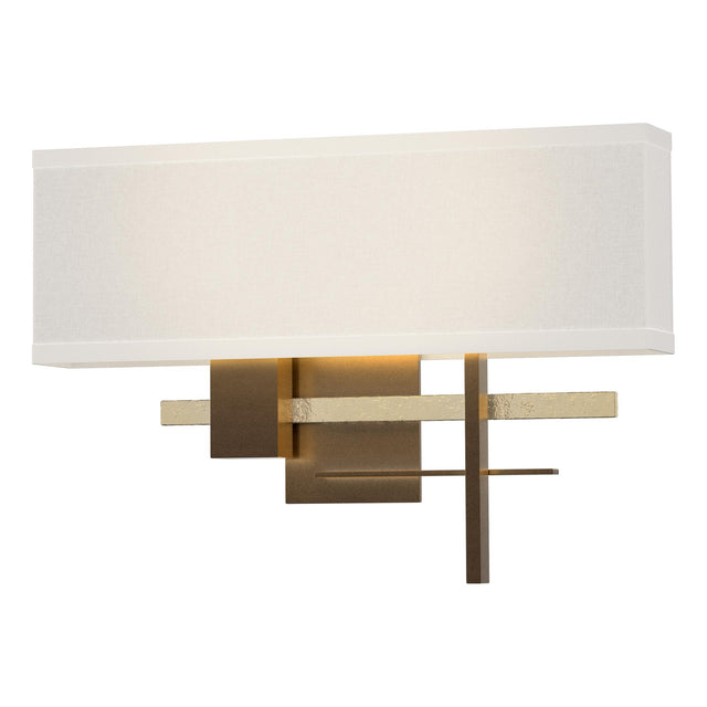 Hubbardton Forge 2014 Bronze Modern Brass Flax Shade (SE) Cosmo Sconce
