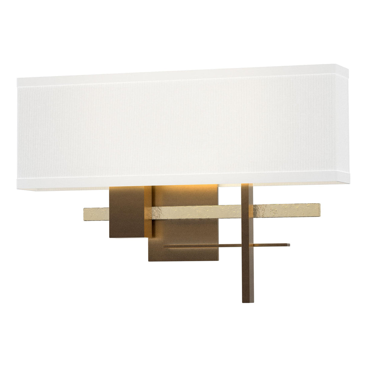 Hubbardton Forge 2014 Bronze Modern Brass Natural Anna Shade (SF) Cosmo Sconce