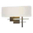 Hubbardton Forge 2014 Dark Smoke Vintage Platinum Flax Shade (SE) Cosmo Sconce