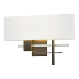 Hubbardton Forge 2014 Dark Smoke Vintage Platinum Natural Anna Shade (SF) Cosmo Sconce