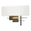 Hubbardton Forge 2014 Dark Smoke Vintage Platinum Natural Anna Shade (SF) Cosmo Sconce