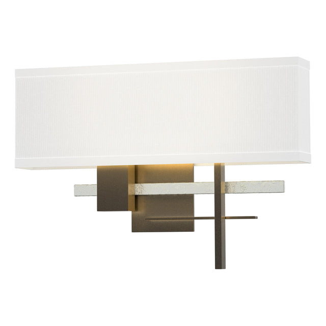 Hubbardton Forge 2014 Dark Smoke Vintage Platinum Natural Anna Shade (SF) Cosmo Sconce