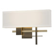 Hubbardton Forge 2014 Dark Smoke Soft Gold Flax Shade (SE) Cosmo Sconce