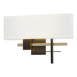 Hubbardton Forge 2014 Dark Smoke Soft Gold Natural Anna Shade (SF) Cosmo Sconce