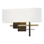 Hubbardton Forge 2014 Dark Smoke Soft Gold Natural Anna Shade (SF) Cosmo Sconce