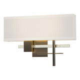 Hubbardton Forge 2014 Dark Smoke Sterling Flax Shade (SE) Cosmo Sconce