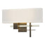 Hubbardton Forge 2014 Dark Smoke Sterling Flax Shade (SE) Cosmo Sconce