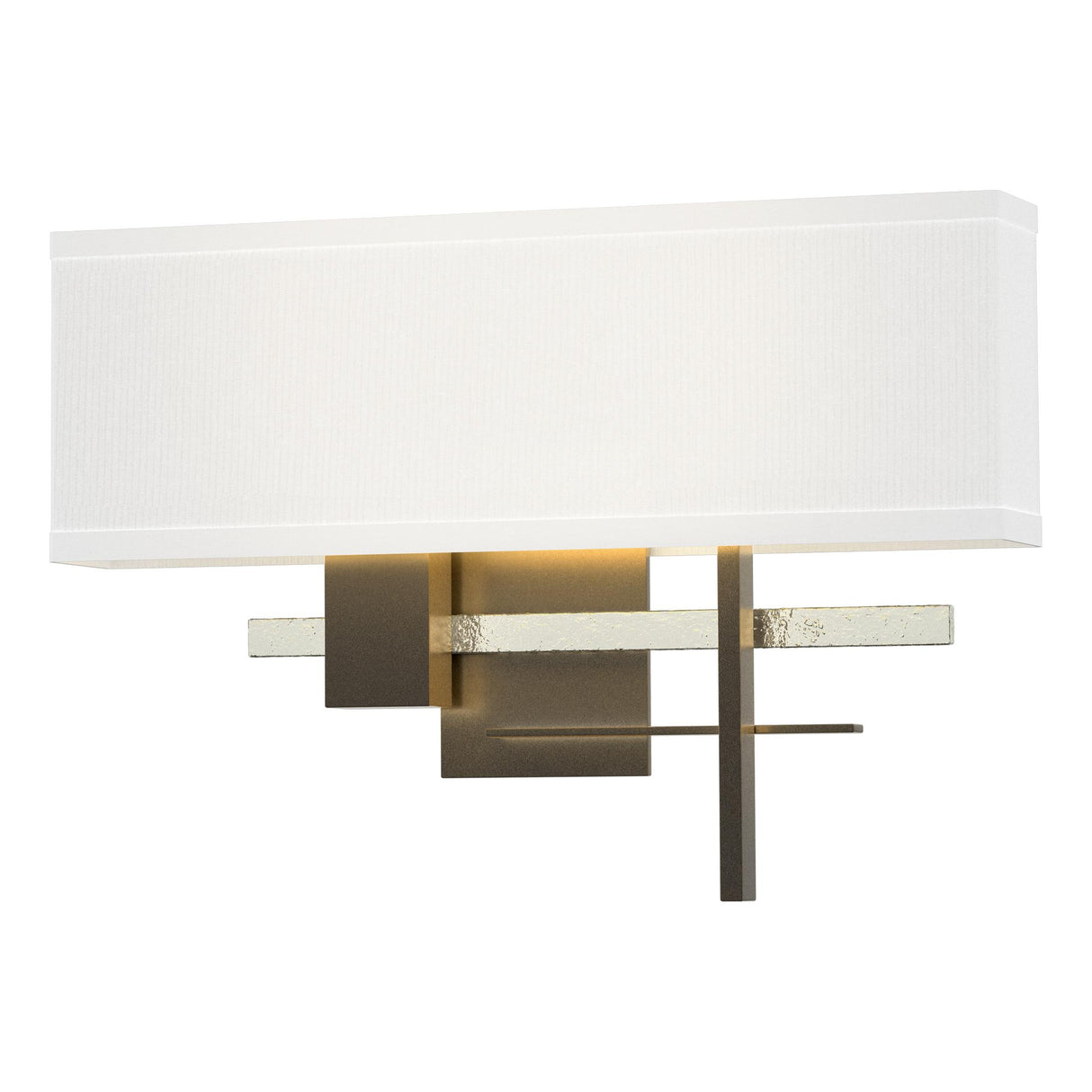 Hubbardton Forge 2014 Dark Smoke Sterling Natural Anna Shade (SF) Cosmo Sconce