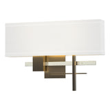 Hubbardton Forge 2014 Dark Smoke Sterling Natural Anna Shade (SF) Cosmo Sconce