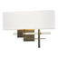 Hubbardton Forge 2014 Dark Smoke Sterling Natural Anna Shade (SF) Cosmo Sconce