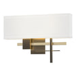 Hubbardton Forge 2014 Dark Smoke Modern Brass Natural Anna Shade (SF) Cosmo Sconce