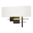 Hubbardton Forge 2014 Black Vintage Platinum Natural Anna Shade (SF) Cosmo Sconce