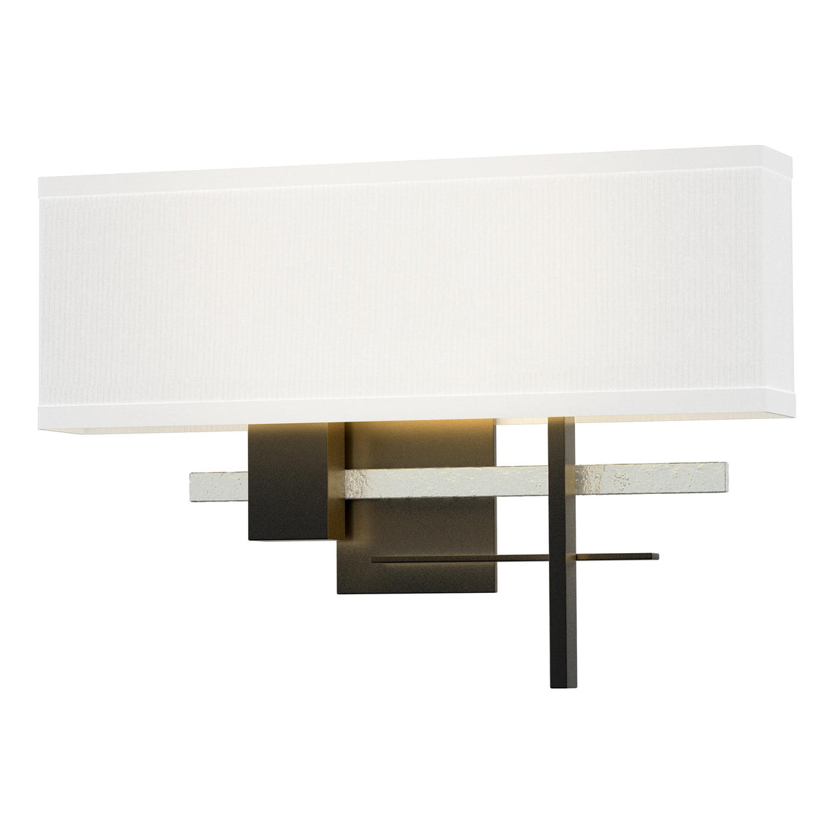 Hubbardton Forge 2014 Black Vintage Platinum Natural Anna Shade (SF) Cosmo Sconce