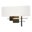 Hubbardton Forge 2014 Black Vintage Platinum Natural Anna Shade (SF) Cosmo Sconce