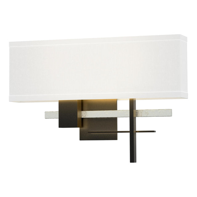 Hubbardton Forge 2014 Black Vintage Platinum Natural Anna Shade (SF) Cosmo Sconce