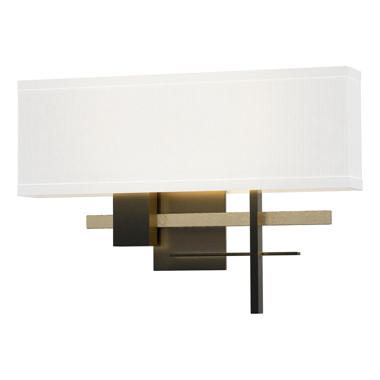 Hubbardton Forge 2014 Black Soft Gold Natural Anna Shade (SF) Cosmo Sconce