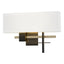 Hubbardton Forge 2014 Black Soft Gold Natural Anna Shade (SF) Cosmo Sconce