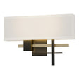 Hubbardton Forge 2014 Black Soft Gold Flax Shade (SE) Cosmo Sconce