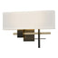 Hubbardton Forge 2014 Black Soft Gold Flax Shade (SE) Cosmo Sconce