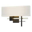 Hubbardton Forge 2014 Black Sterling Flax Shade (SE) Cosmo Sconce