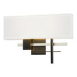 Hubbardton Forge 2014 Black Sterling Natural Anna Shade (SF) Cosmo Sconce