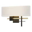 Hubbardton Forge 2014 Black Modern Brass Flax Shade (SE) Cosmo Sconce