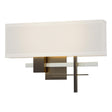 Hubbardton Forge 2014 Oil Rubbed Bronze Vintage Platinum Flax Shade (SE) Cosmo Sconce
