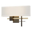 Hubbardton Forge 2014 Oil Rubbed Bronze Modern Brass Flax Shade (SE) Cosmo Sconce