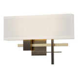 Hubbardton Forge 2014 Oil Rubbed Bronze Modern Brass Flax Shade (SE) Cosmo Sconce
