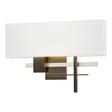 Hubbardton Forge 2014 Oil Rubbed Bronze Sterling Natural Anna Shade (SF) Cosmo Sconce