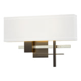 Hubbardton Forge 2014 Oil Rubbed Bronze Sterling Natural Anna Shade (SF) Cosmo Sconce