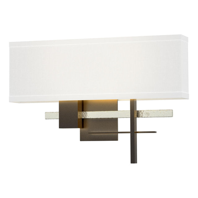 Hubbardton Forge 2014 Oil Rubbed Bronze Sterling Natural Anna Shade (SF) Cosmo Sconce