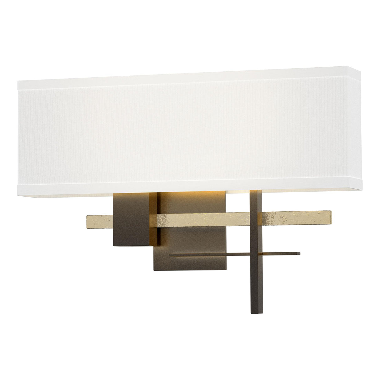 Hubbardton Forge 2014 Oil Rubbed Bronze Modern Brass Natural Anna Shade (SF) Cosmo Sconce