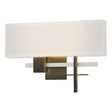 Hubbardton Forge 2014 Natural Iron Vintage Platinum Natural Anna Shade (SF) Cosmo Sconce