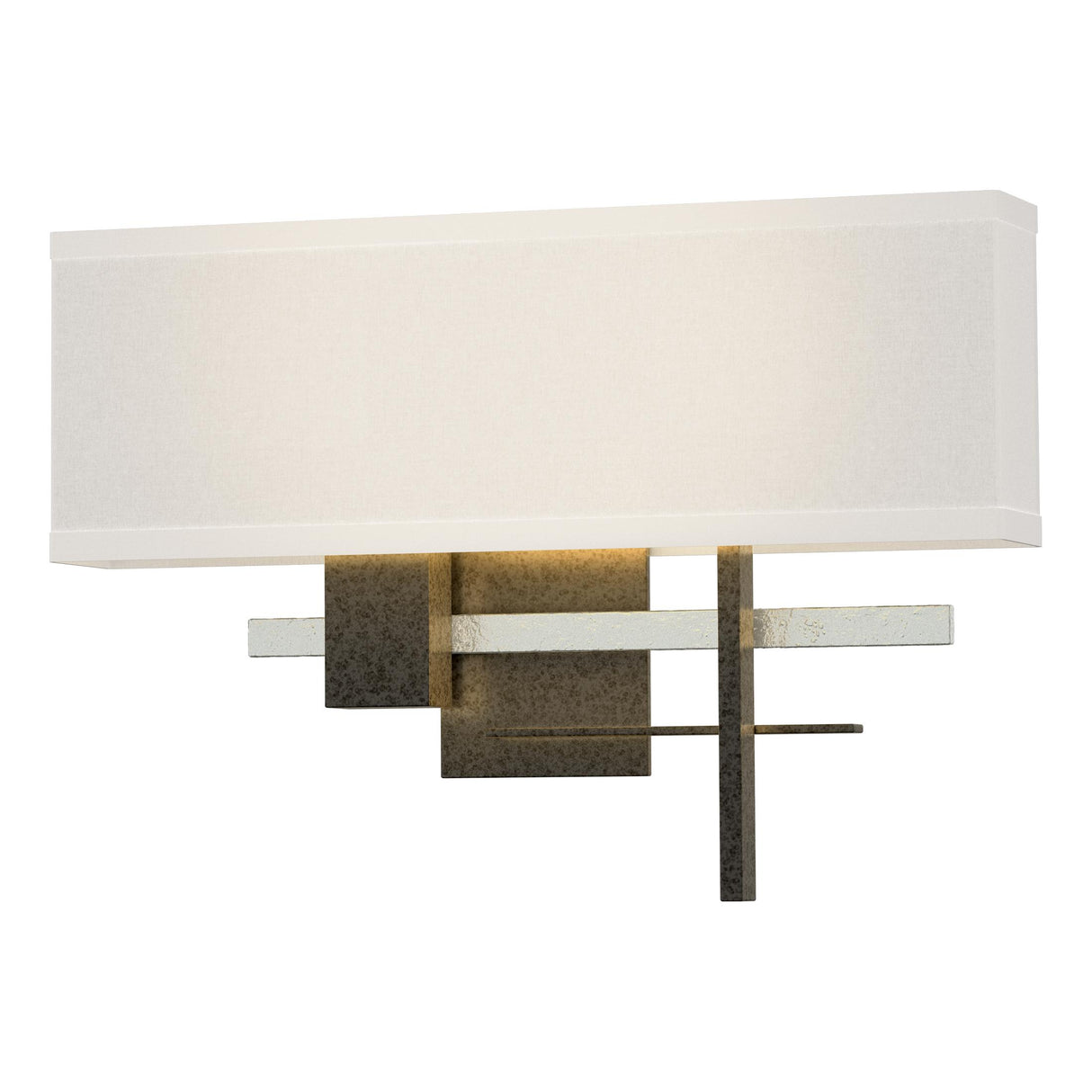 Hubbardton Forge 2014 Natural Iron Vintage Platinum Natural Anna Shade (SF) Cosmo Sconce