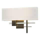 Hubbardton Forge 2014 Natural Iron Vintage Platinum Natural Anna Shade (SF) Cosmo Sconce