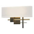 Hubbardton Forge 2014 Natural Iron Soft Gold Flax Shade (SE) Cosmo Sconce