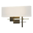 Hubbardton Forge 2014 Natural Iron Sterling Flax Shade (SE) Cosmo Sconce