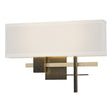 Hubbardton Forge 2014 Natural Iron Modern Brass Flax Shade (SE) Cosmo Sconce