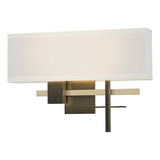 Hubbardton Forge 2014 Natural Iron Modern Brass Flax Shade (SE) Cosmo Sconce