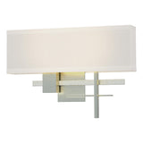 Hubbardton Forge 2014 Vintage Platinum Vintage Platinum Flax Shade (SE) Cosmo Sconce