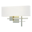 Hubbardton Forge 2014 Vintage Platinum Vintage Platinum Natural Anna Shade (SF) Cosmo Sconce